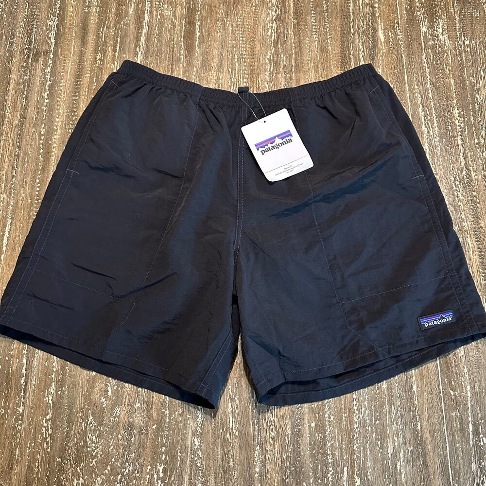 NWT Patagonia Baggies Long 7” In Shorts Regular Fit 50+ UPF Black Men’s Size L